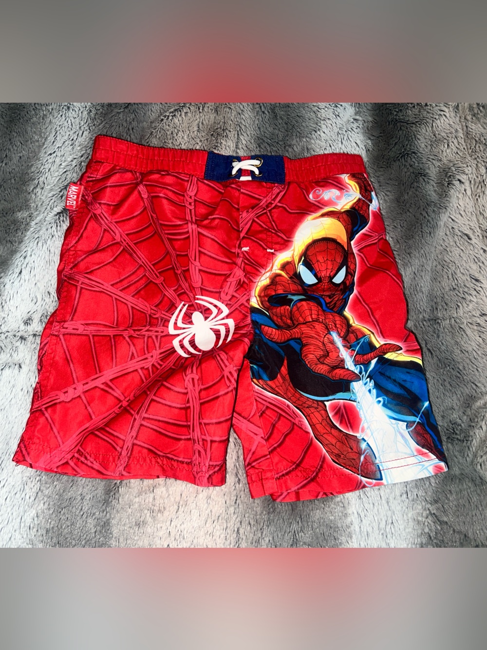 Marvel Spider-Man Red and Blue Boys Swim Shorts